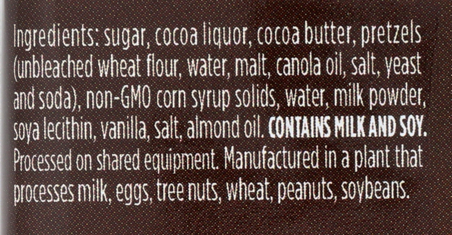 Moo Chocolate Mini Dark Chocolate Caramel Pretzel Bar, 0.7 OZ