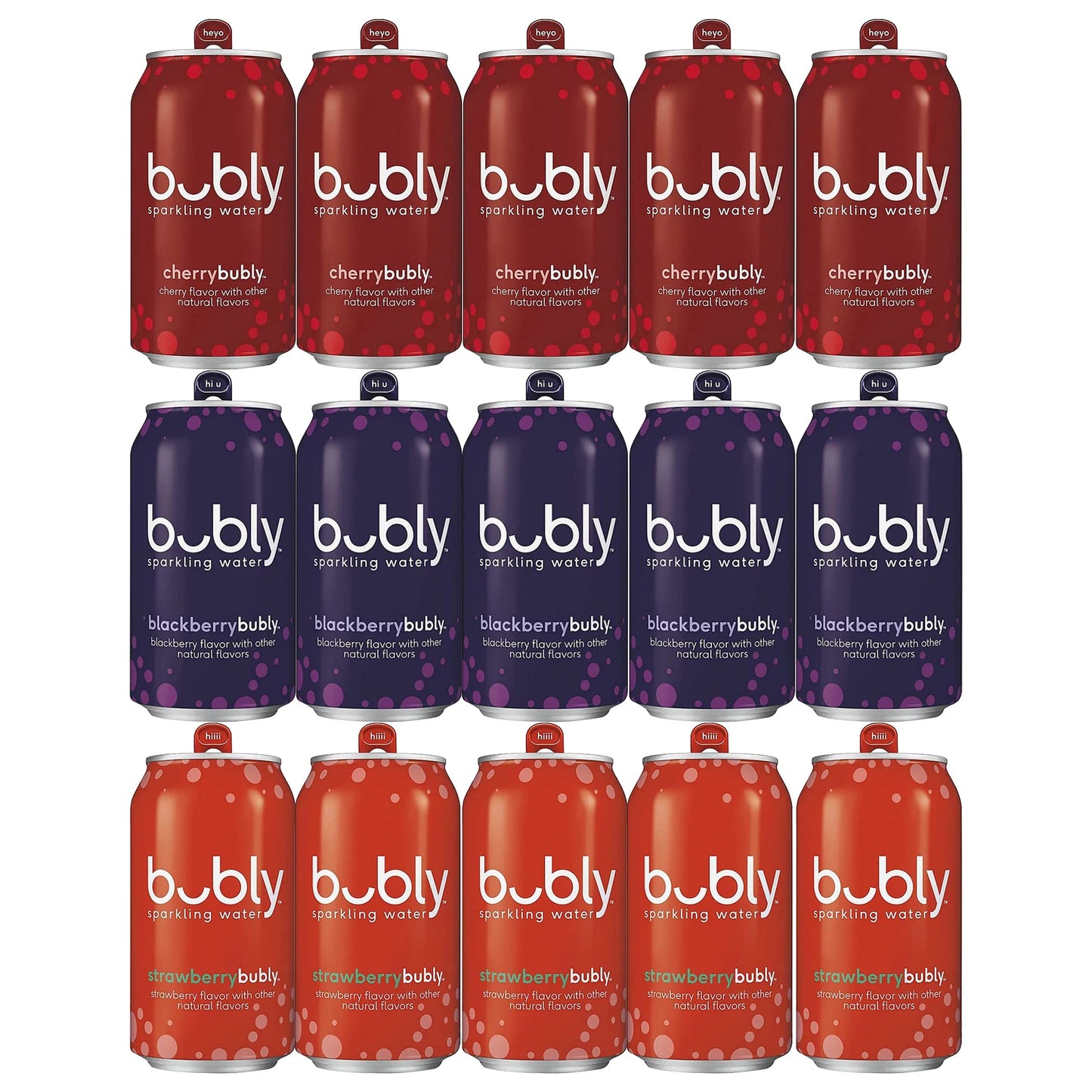BEEQ- (Pack of) bubly Sparkling Water, Berry Bliss Sampler, 12 fl oz. Cans, Multi Flavor Soft Drink Bundle | Assortment Soda Refrigerator Restock Kit