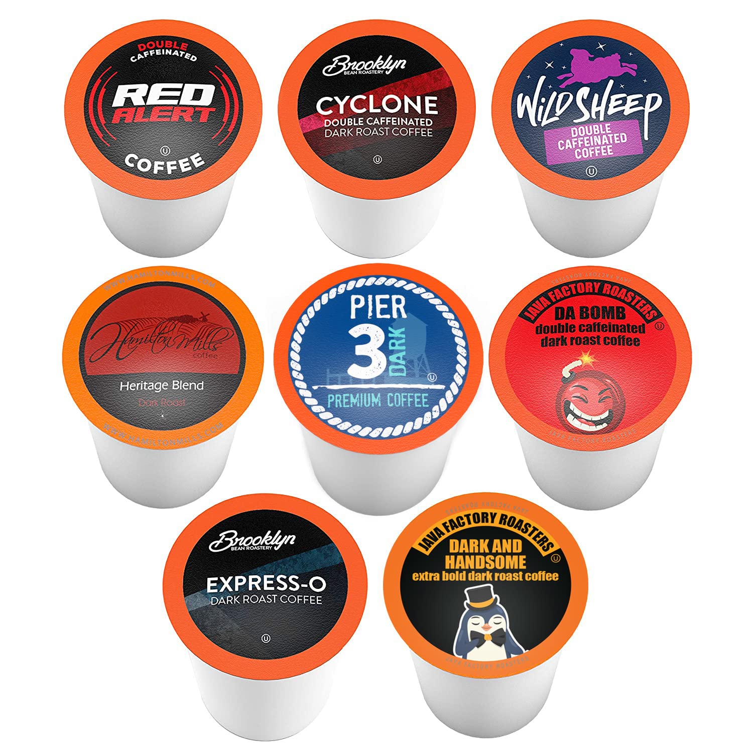 Best of the Best Pods, Variety Pack for Keurig K Cup Brewers, - Strong and Regular Coffee Lovers, Great Gift - 5 Cups of Each, High Caffeine Coffee