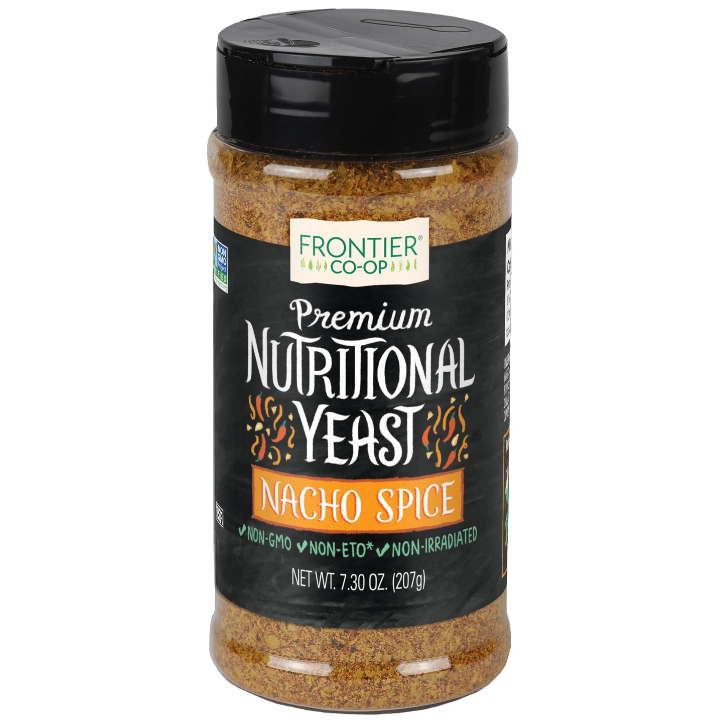Frontier Co-op Nacho Spice Nutritional Yeast Blend with Vitamin B12, 7.30 oz - For Popcorn, Snacks, Pasta, and Soup