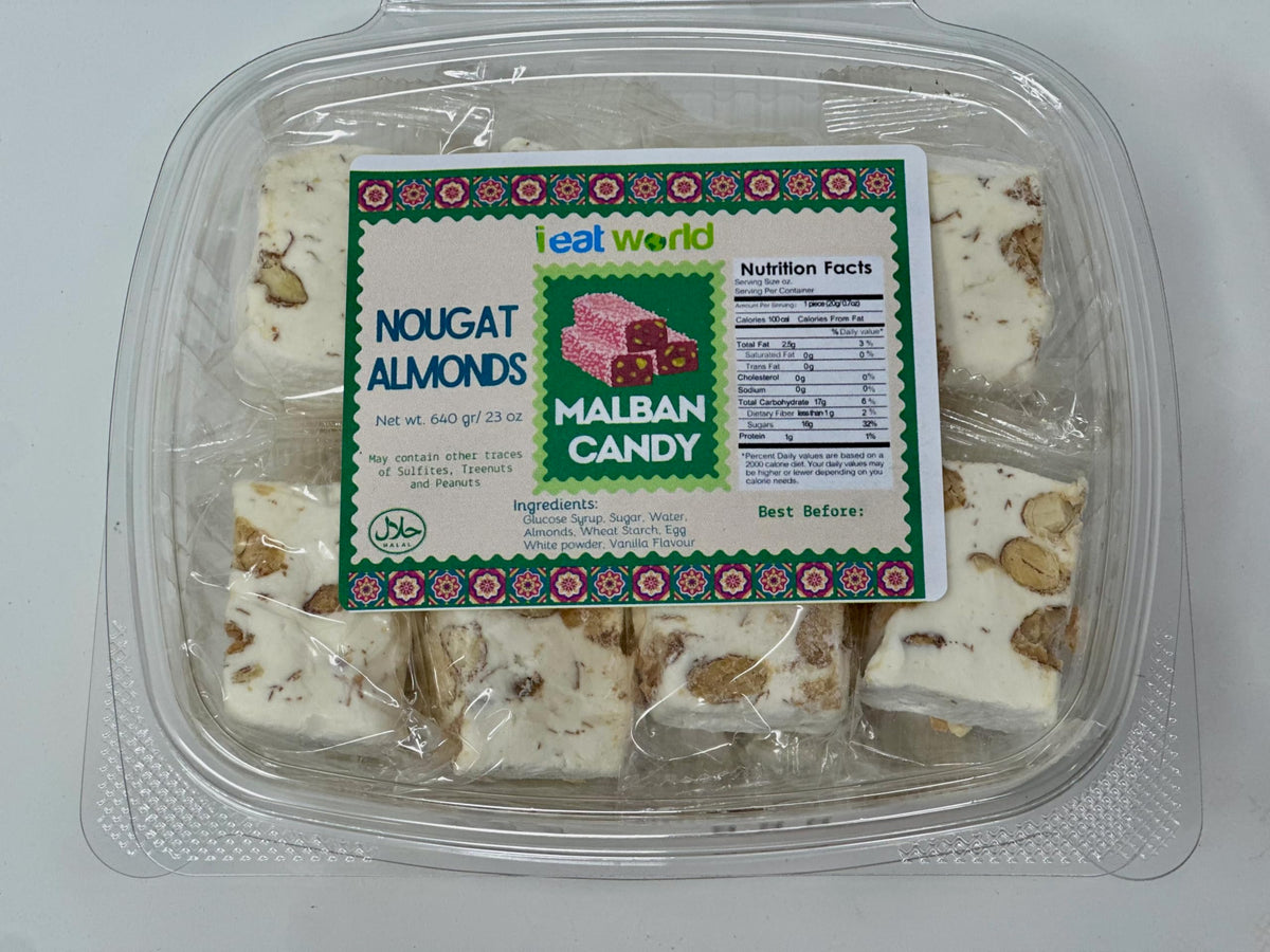IEATWORLD Premium Malban & Nougat Candy Assortment - 12 Varieties of Nut & Fruit Flavors | Authentic Middle Eastern Halal Sweets, Perfect for Gifting