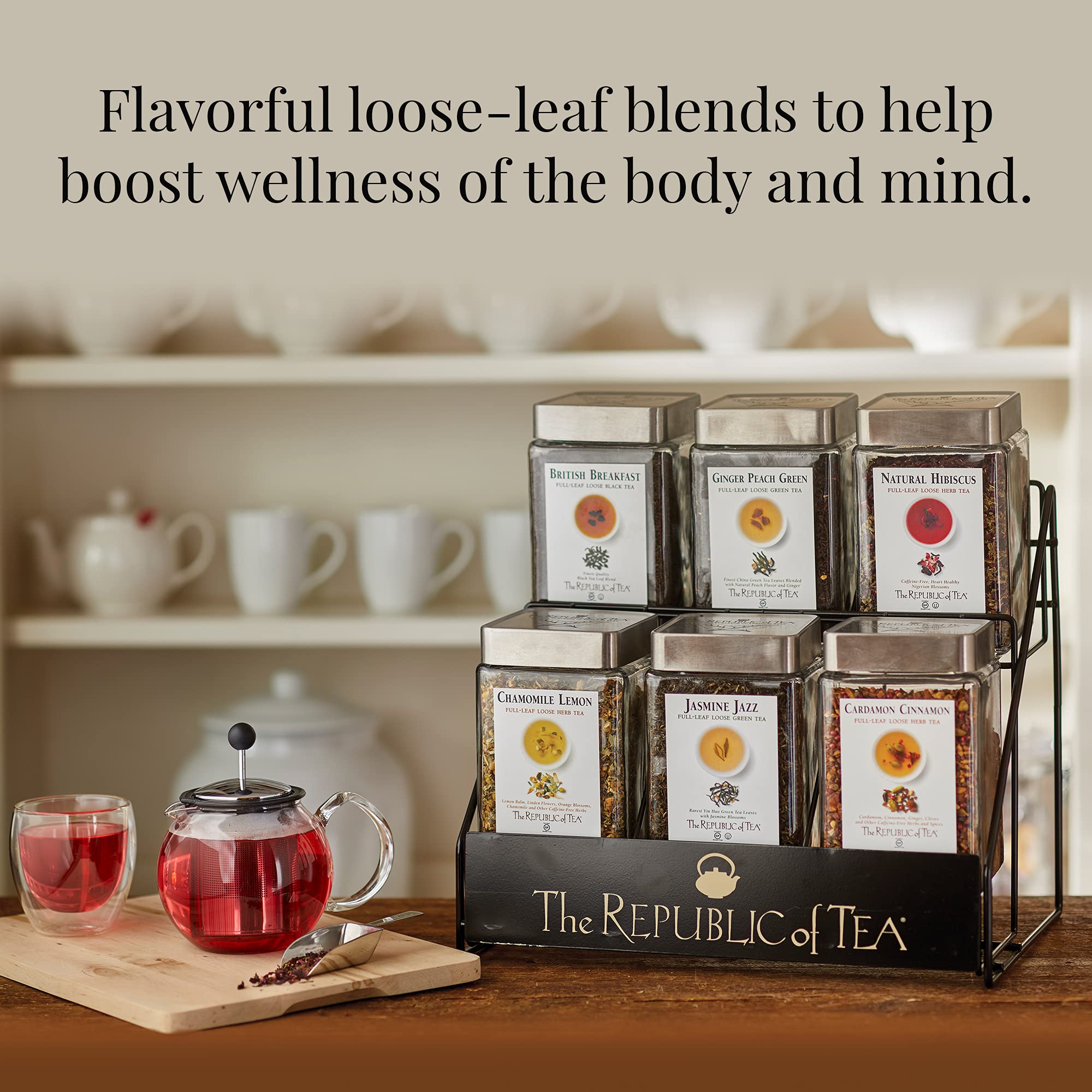 The Republic of Tea Jasmine Jazz Green Full-Leaf Loose Tea | 3.0 Ounce Refill Bag | Steeps 50 Cups