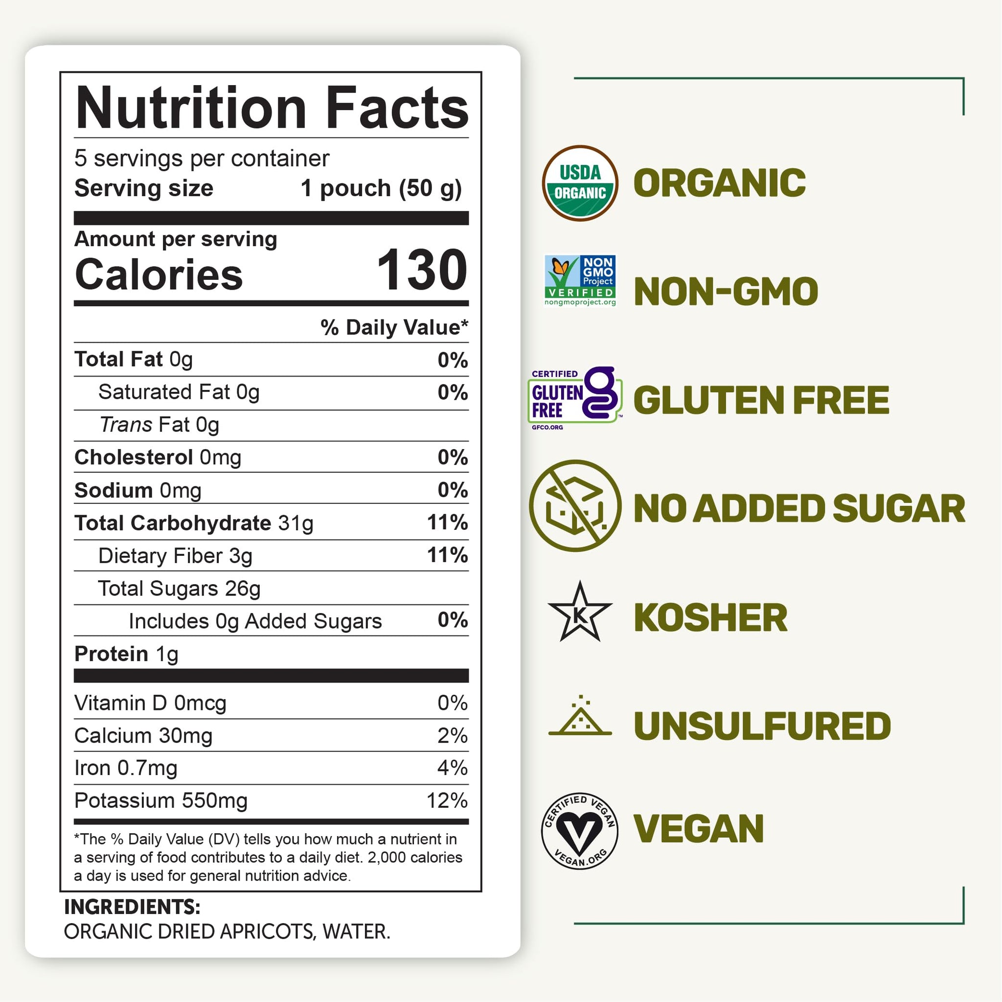 Happy Village Organic Soft Dried Apricots On the Go - 3 Bags (15 Individual Portion Packs) | Healthy, Organic, Non-GMO, Vegan, Kosher, Gluten-Free