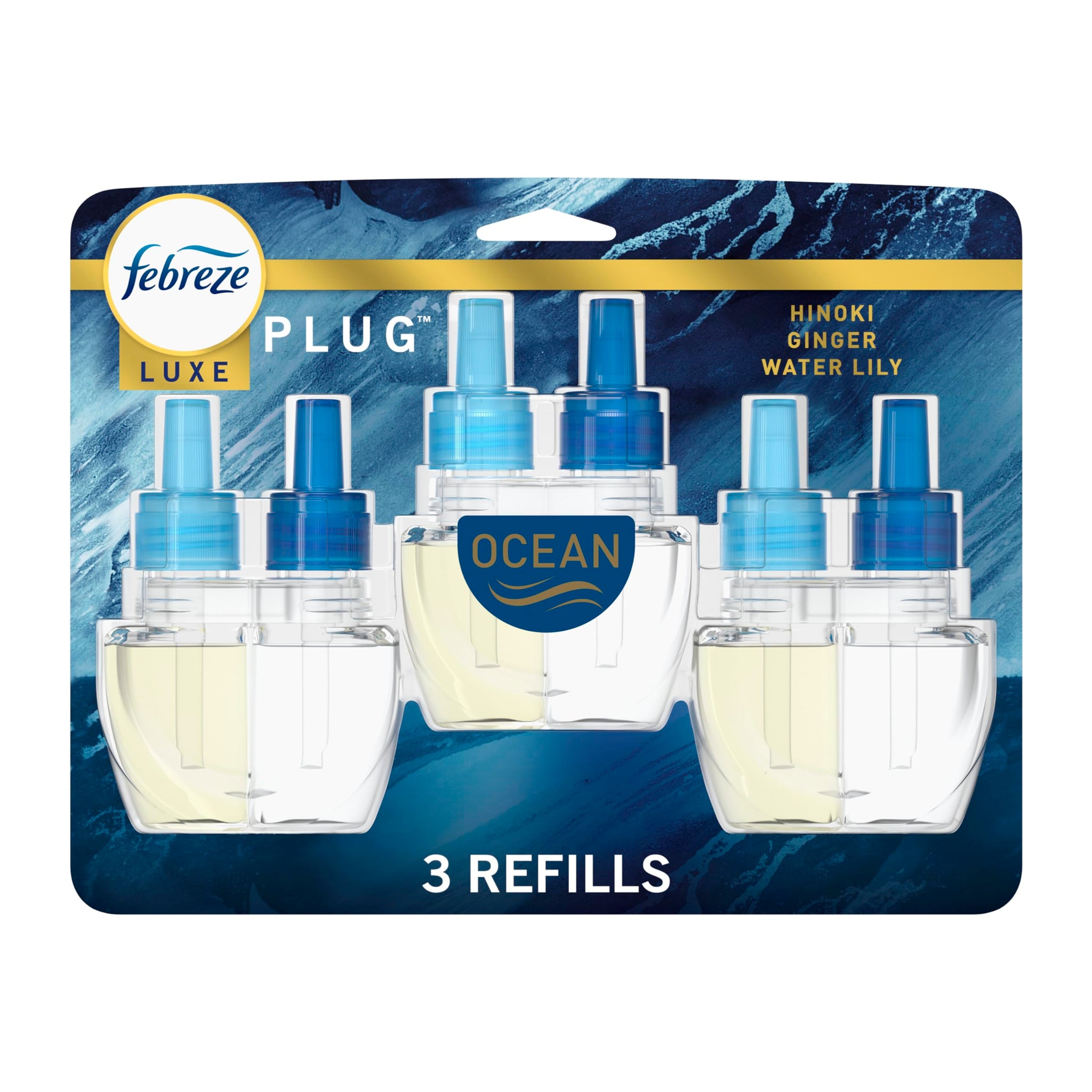 Febreze Plug In Air Freshener, Odor-Fighting Scented Oil Refill, Air Fresheners for Home and Bathroom and Kitchen, Long Lasting for Strong Odors