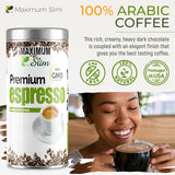Maximum Slim Premio Instant Espresso Powder - Bold & Rich Flavor 100% Arabica Beans - Non-GMO, Gluten-Free - Premium Medium Roast Coffee 14.1 oz