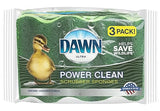 Dawn Power Clean Wedge-Shaped Scrubber Sponges, Pack of 3, Green