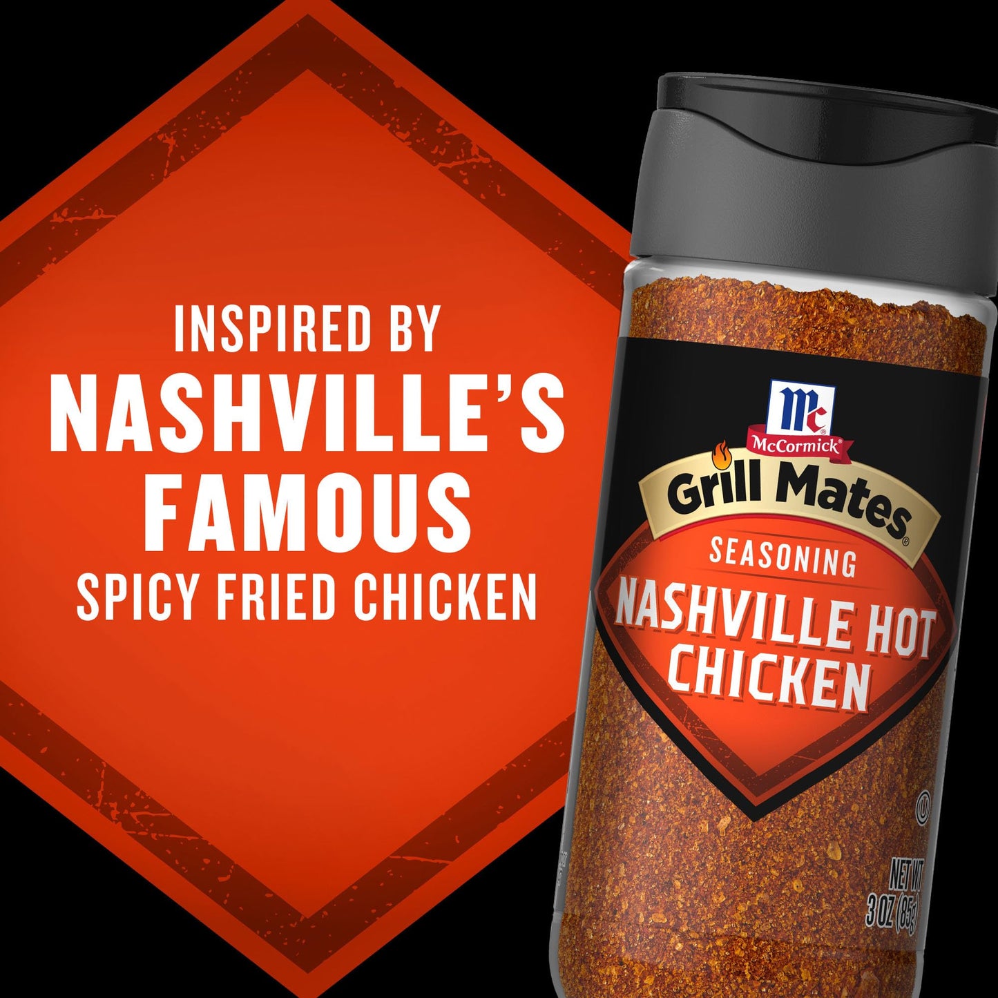 McCormick Grill Mates Nashville Hot Chicken Seasoning, 3 oz