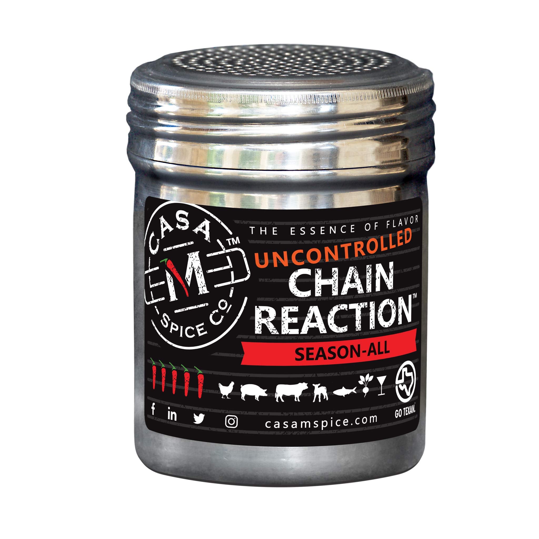 Casa M Spice Co Uncontrolled Chain Reaction Season-All• Low Sodium • Gluten Free • Keto Friendly BBQ Spices and Seasonings (Uncontrolled (2x as