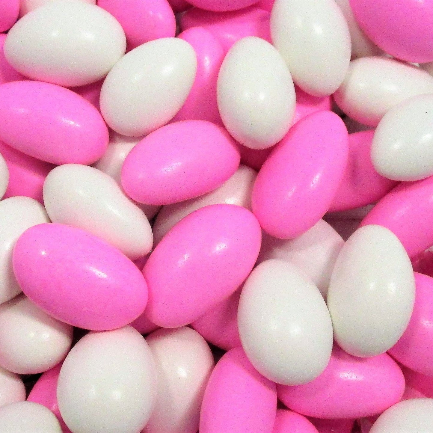 Pink & White Jordan Almonds by Its Delish, 5 LBS Bulk | Sugared Almond Nut with Sweet Hard Candy Coating - Bulk Wedding Favors, Bridal and Baby