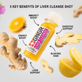 +GNGR Liver Cleanse Detox & Repair, Cold-Pressed Ginger Shot with Organic Milk Thistle, Dandelion, Turmeric & Ultra-High Absorption Curcumin for Liver