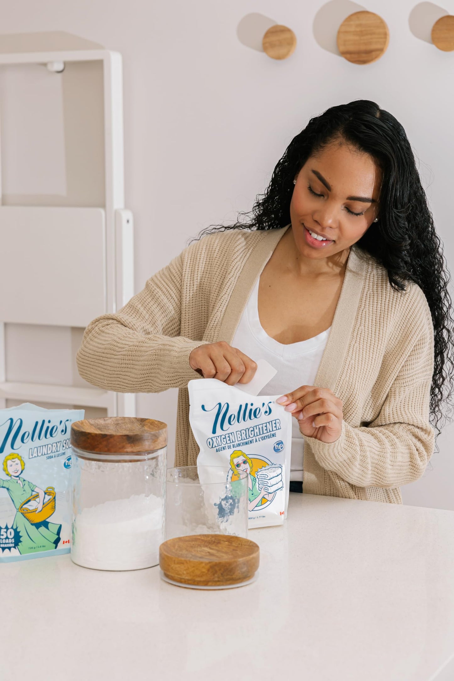Nellie’s Complete Laundry Bundle - Concentrated Laundry Soda (50 Loads), Oxygen Brightener (50 scoops) & WOW Stick Stain Remover