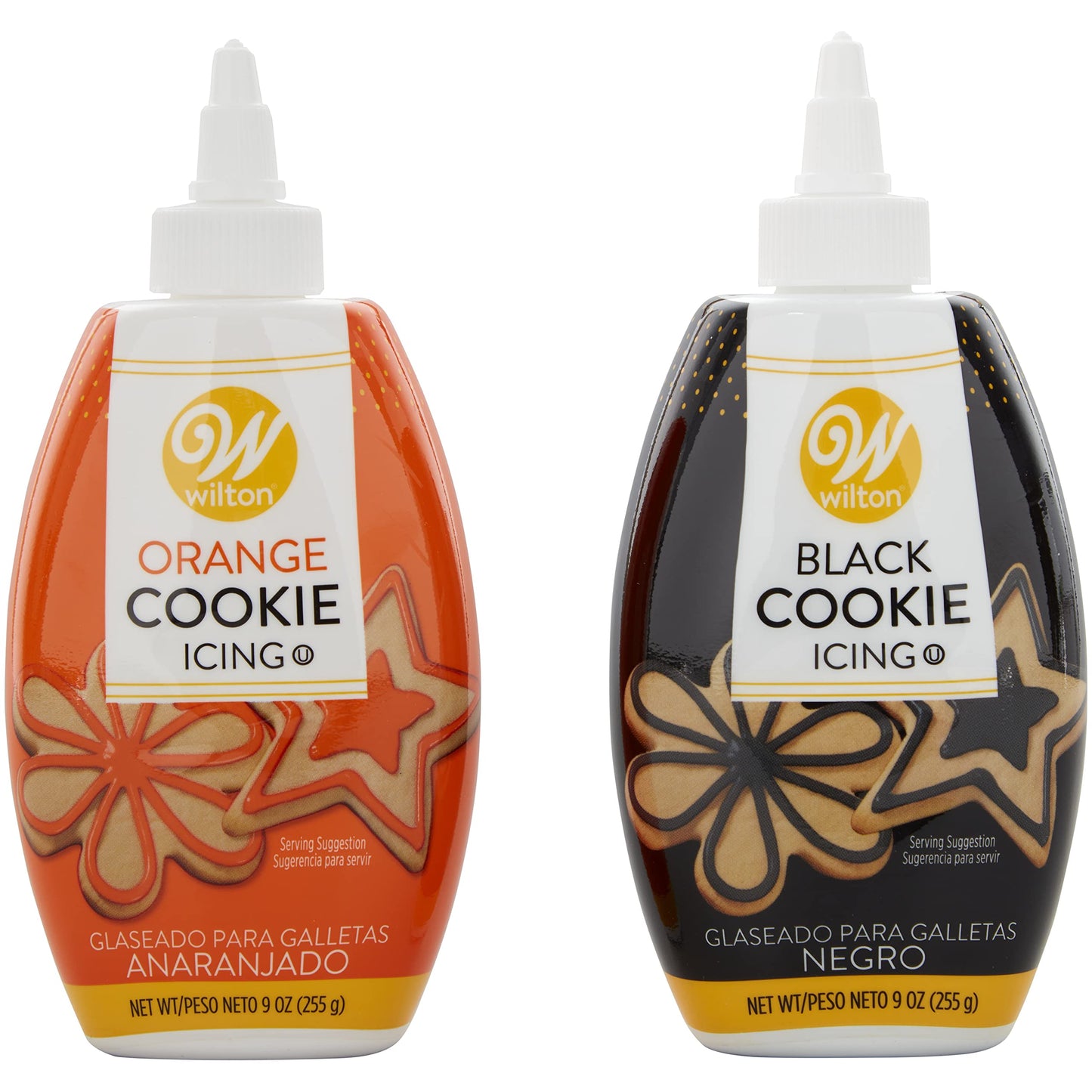 Wilton Black and Orange Cookie Icing Set, 2-Piece