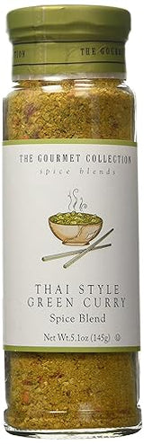 The Gourmet Collection Spice & Seasoning Blend, Thai Style Green Curry - Spicy & Sweet for Chicken, Vegetables, Fish: Grill Rub: 156 Servings.
