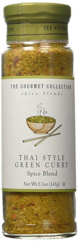The Gourmet Collection Spice & Seasoning Blend, Thai Style Green Curry - Spicy & Sweet for Chicken, Vegetables, Fish: Grill Rub: 156 Servings.