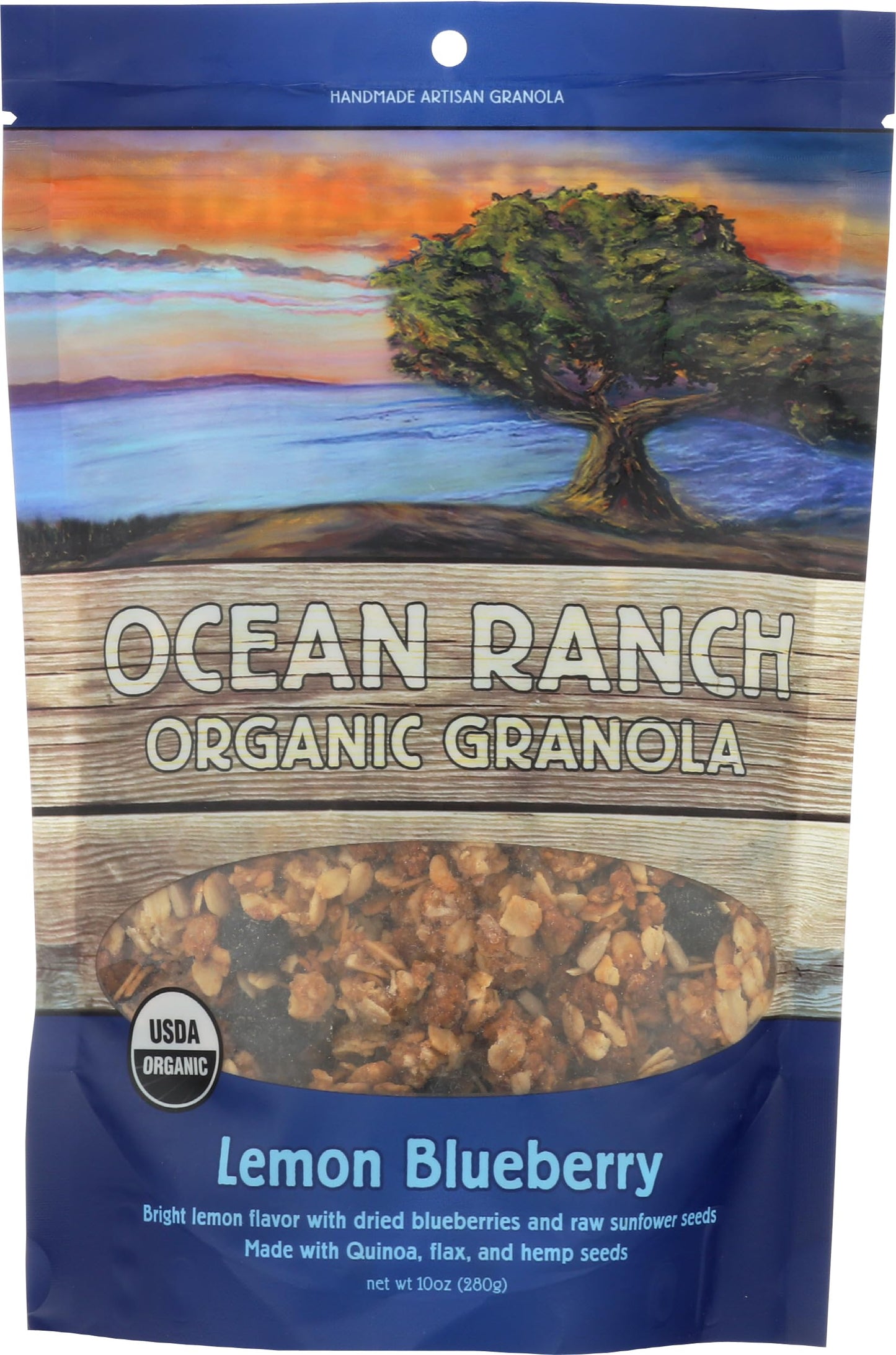 OCEAN RANCH ORGANICS Organic Lemon Blueberry Granola, 10 OZ