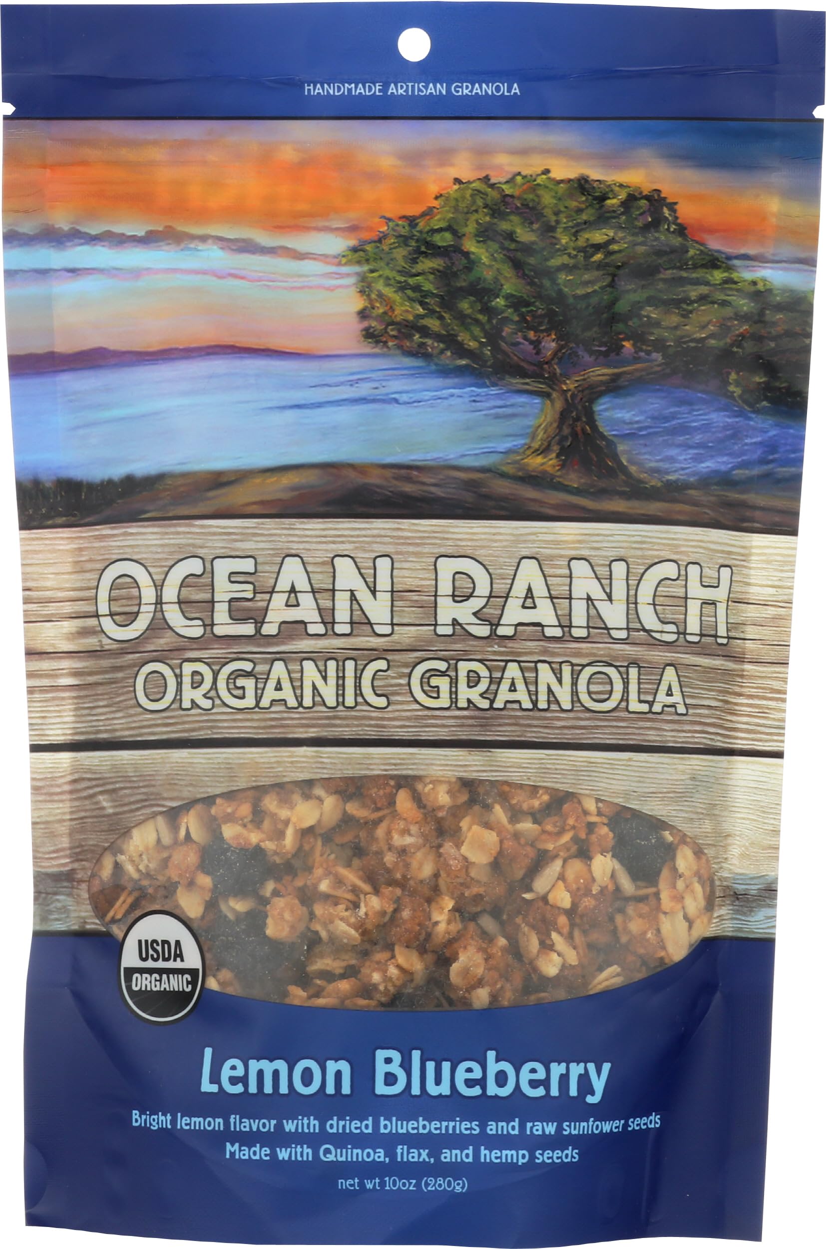 OCEAN RANCH ORGANICS Organic Lemon Blueberry Granola, 10 OZ