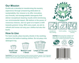 EcoScrub Laundry Detergent Sheets, 100 loads (50 sheets) - Eco friendly, liquid free, certified biodegradable, ultra premium concentrated detergent