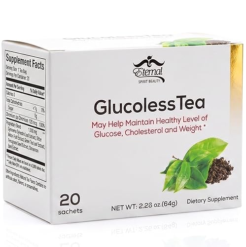 Eternal Spirit Beauty Glucoless Tea - Herbal Dietary Supplement with Gymnema & Bitter Melon - 15 Tea Bags - Supports Natural Metabolism & Daily