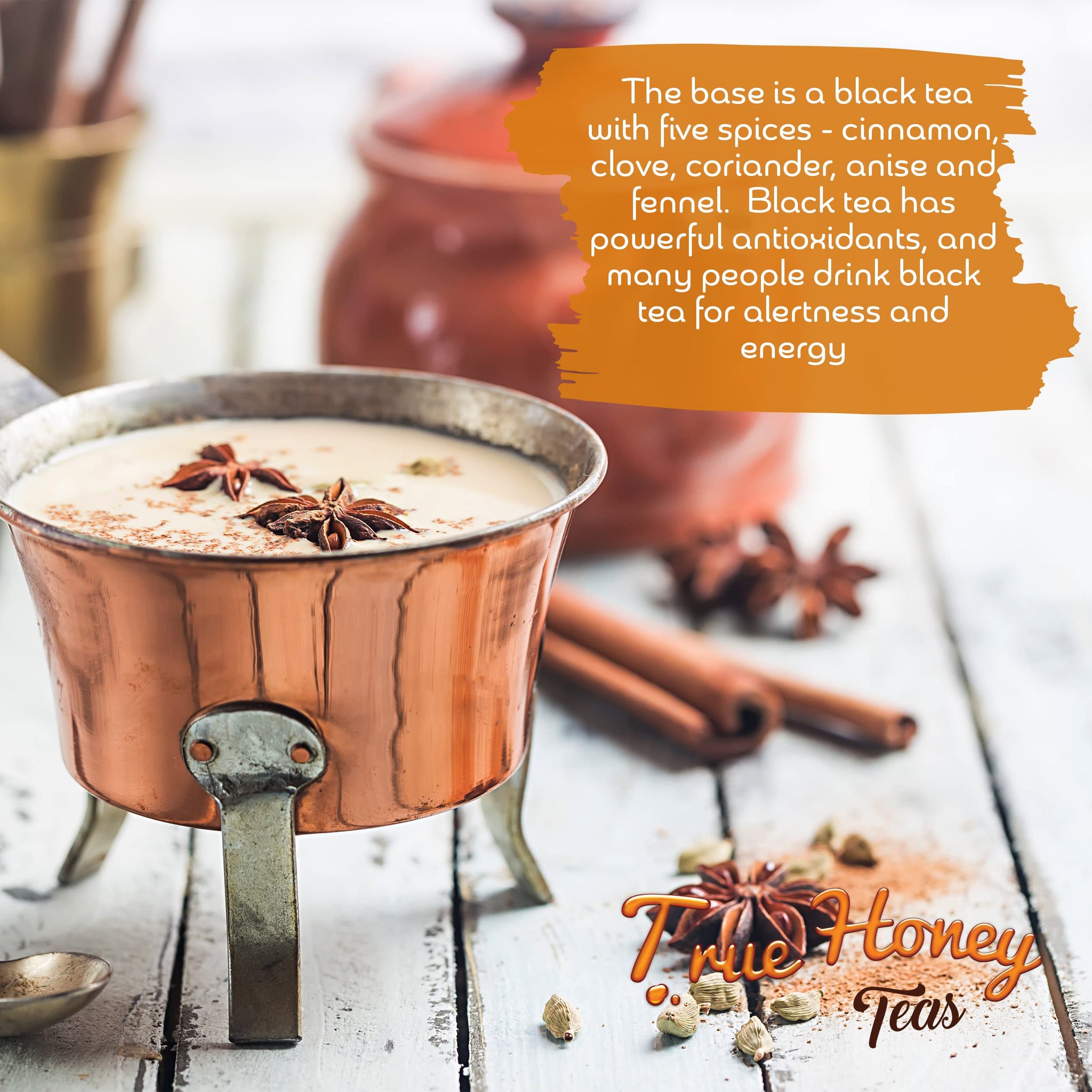 Honey Infused Spiced Chai Single Serve Tea (12)