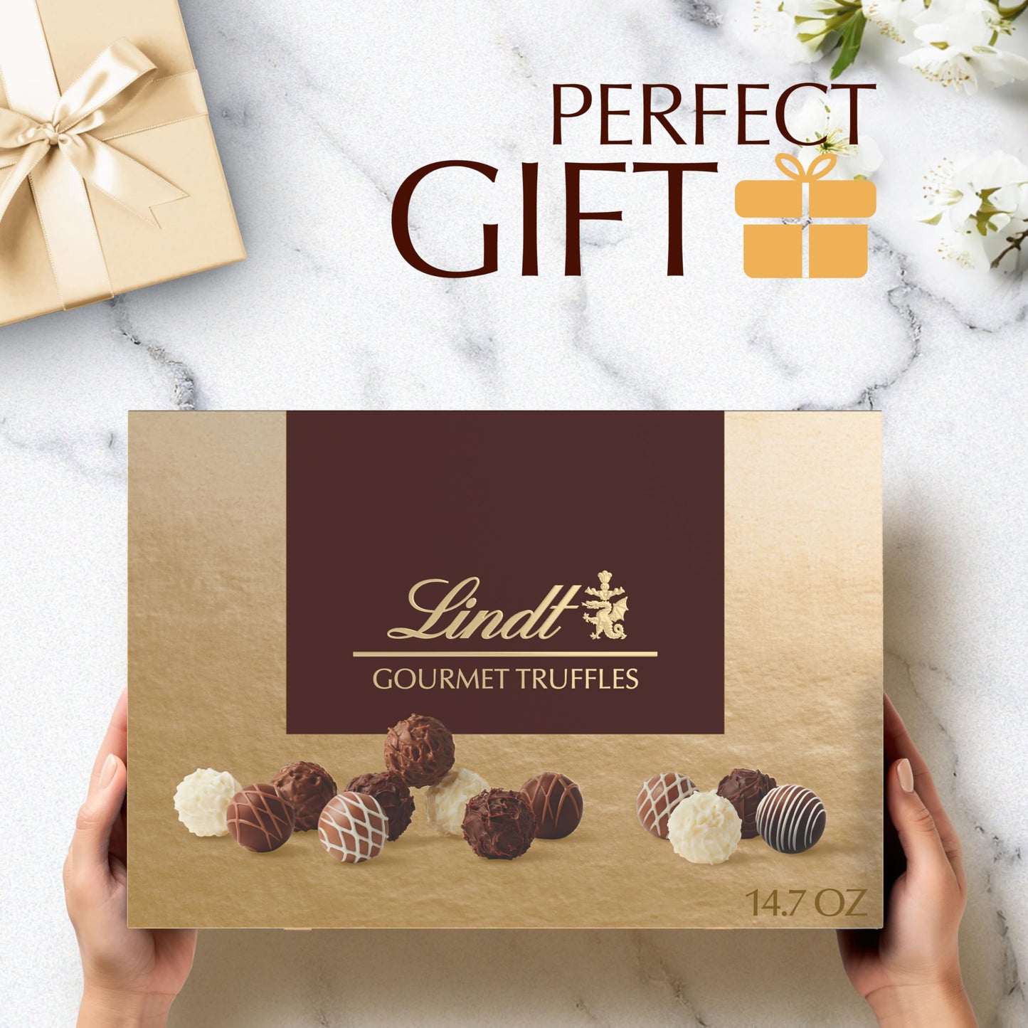 Lindt Gourmet Truffles Chocolate Candy Truffles, Assorted Chocolate Truffles, Great For Gift Giving, 14.7 oz. Gift Box