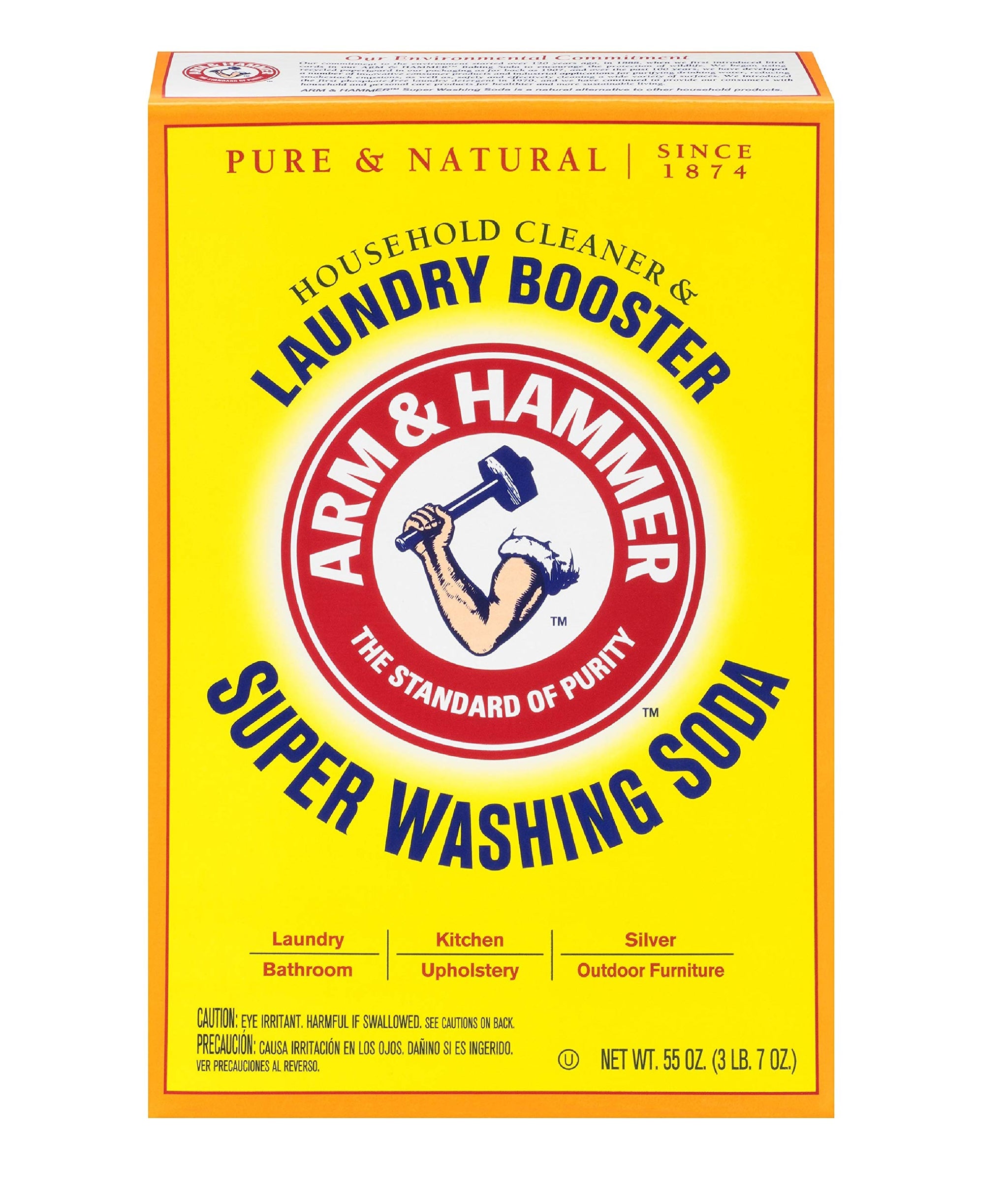 Arm & Hammer Super Washing Soda, 55 oz, Unscented, Liquid (Pack of 2)