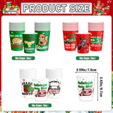HigzYovn 48 Pack Christmas Paper Cups, Christmas Vacation Decorations, 9 oz Xmas Coffee Disposable Cups, Funny Xmas Party Cups for Holiday Hot