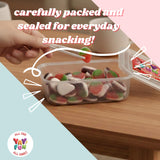 Halal Strawberry Gummy with White Foam | 6 Pack Bundle (6x7 oz Tubs) | Soft & Chewy Strawberry Gummies | Resealable Tubs in Bulk with Display Box |