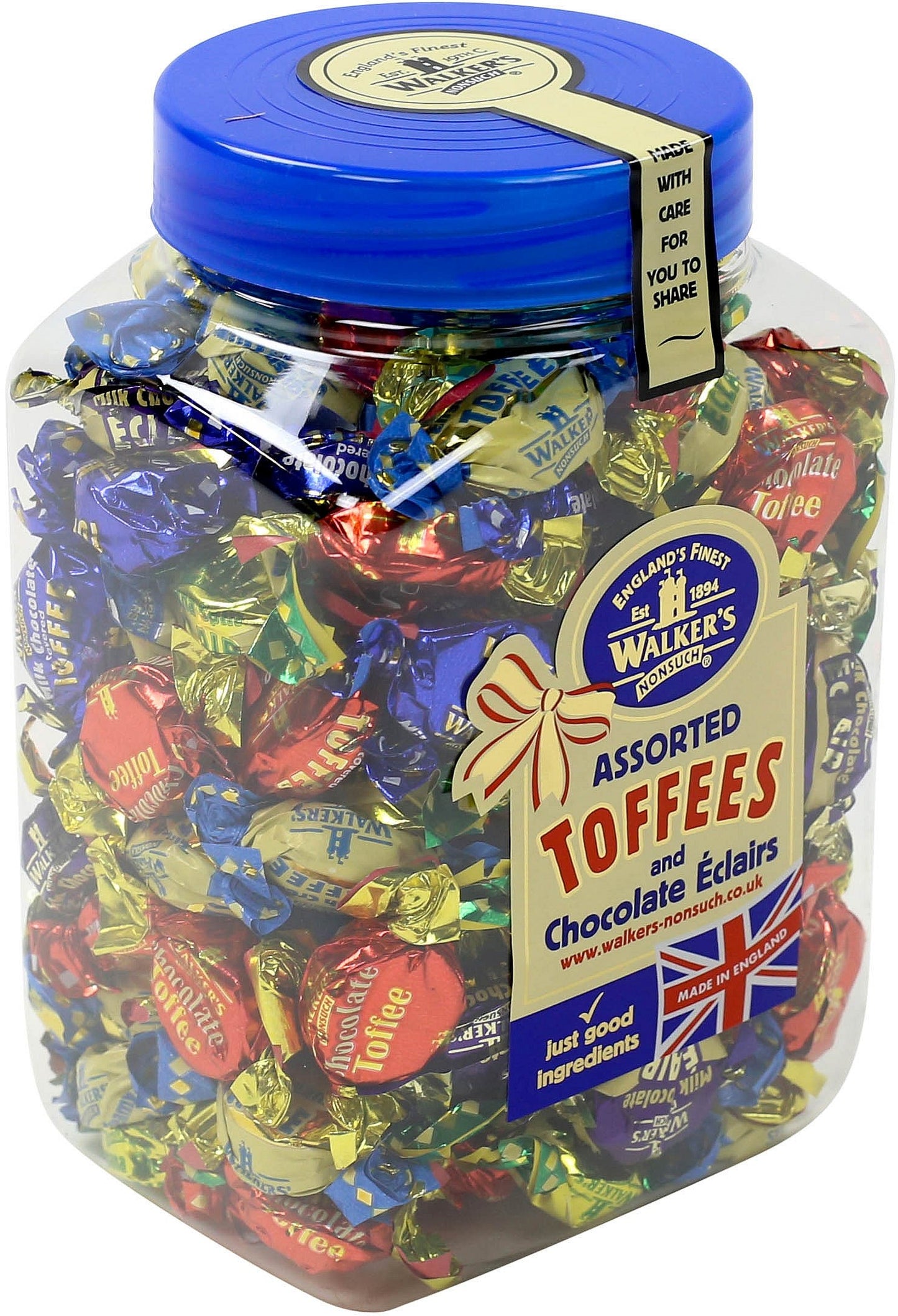 Office Snax OFX94054 Walker's Assorted Royal Toffees, Reclosable Candy Tub, 2.75-Pound Tub