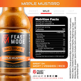 Maple Mustard BBQ Sauce by Feast Mode Flavors | Low Sodium | Low calorie | Guten Free | Vegan Friendly | Zero High Fructose Corn Syrup | Healthy