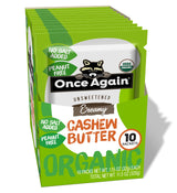 Once Again Organic Cashew Butter Packets - Individual Nut Butter Packets - No Sugar or Salt Added Snack Pouches - Single Serve Squeeze Packs - Vegan