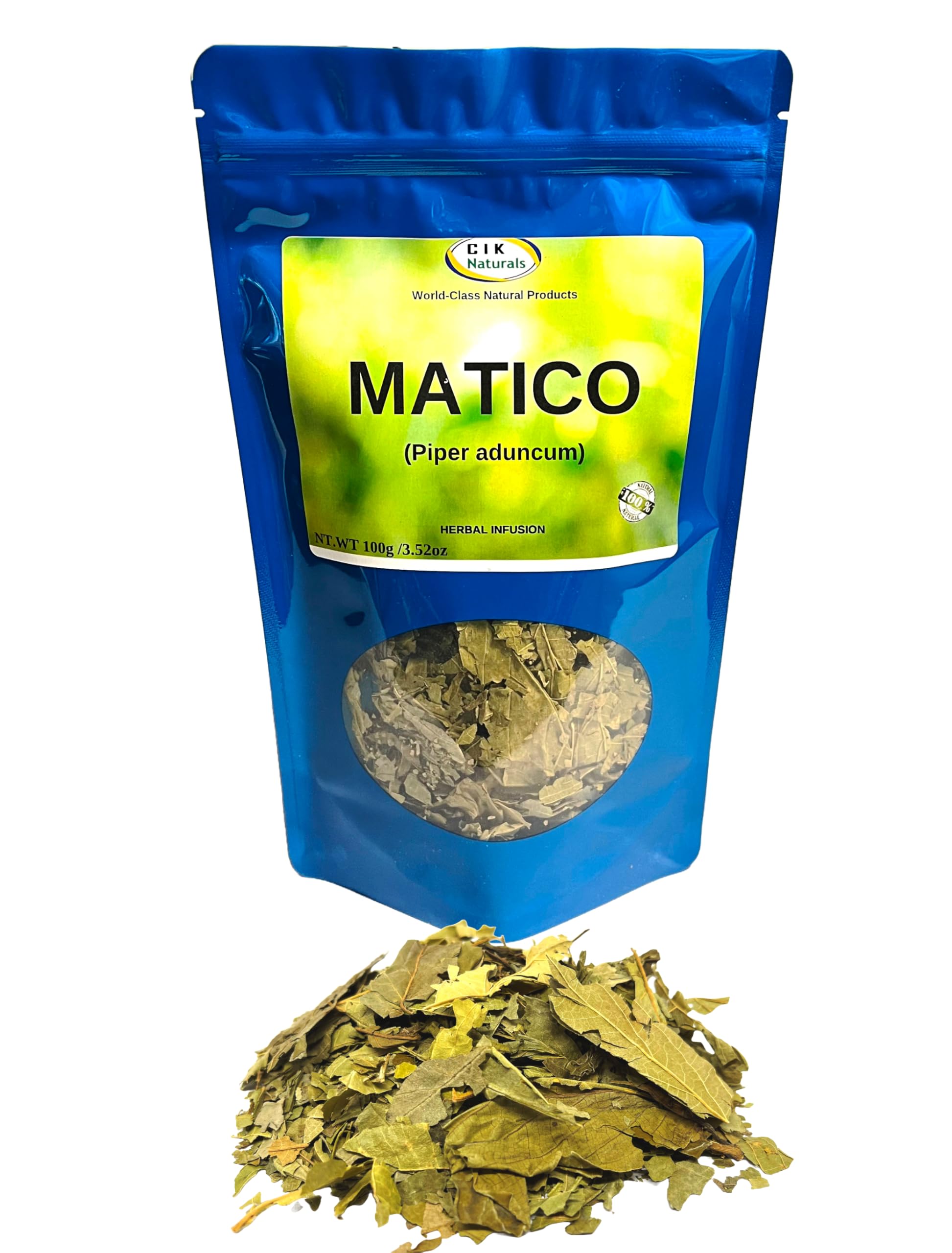 CIK Naturals Matico Herb - Herbal Infusions Tea (100g) 3.52oz Zip-lock Bag Piper aduncum