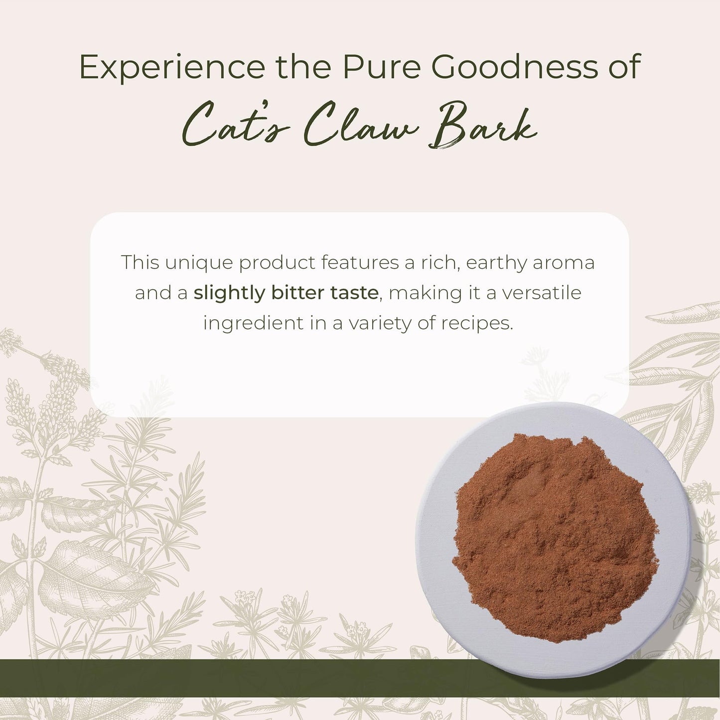 Starwest Botanicals Cat's Claw Bark Powder Wildcrafted - Dried Cat's Claw Herb for Tea, Herbal Blends, Smoothies, & Baking, Certified Kosher - Bulk 1