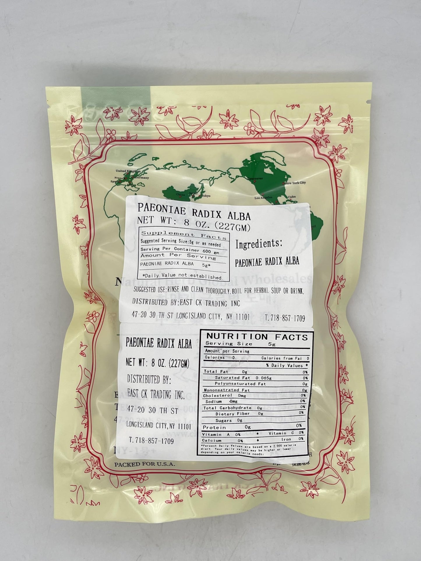 Peony Root Paeoniae Radix Alba Chinese Herbal Bai Shao ?? ?? (16oz)