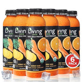 O2 Living Juice Cold Pressed Drink - Carrot Kick Organic Juice Pack - No Added Sugars or Water, Naturally Sweetened from Fruits, Rich in Nutrients