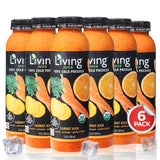 O2 Living Juice Cold Pressed Drink - Carrot Kick Organic Juice Pack - No Added Sugars or Water, Naturally Sweetened from Fruits, Rich in Nutrients