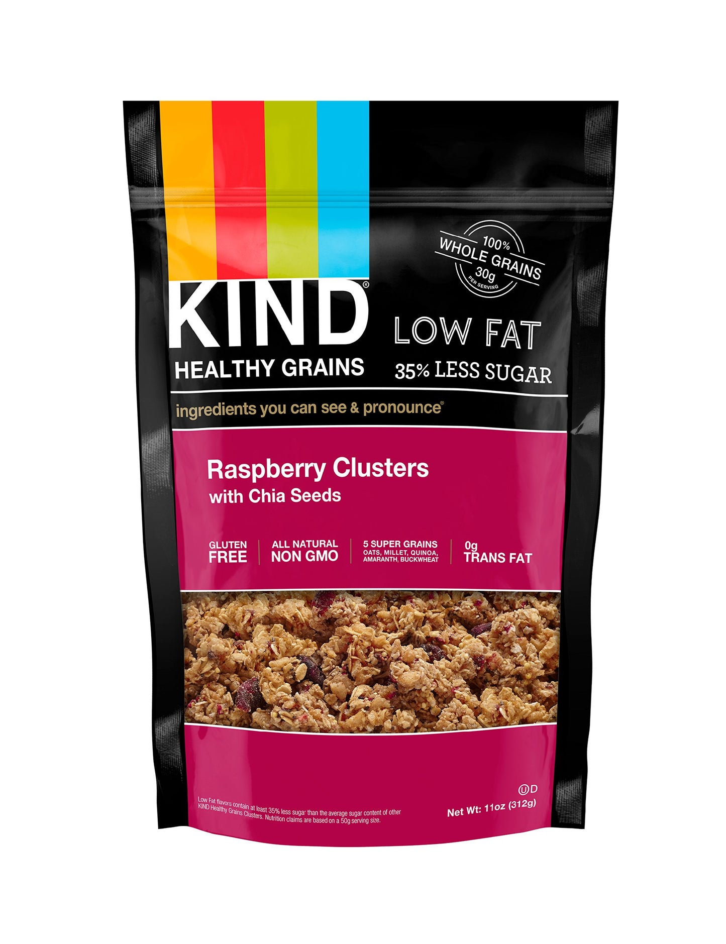 Kind, Granola Clusters Raspberry Chia Seeds LG, 11 Ounce