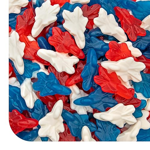 Patriotic Candy - 2 Pound Pack - 4th of July Gummies - Red White and Blue Candy Planes for Memorial Day, Military Homecomings & Aviation Themed