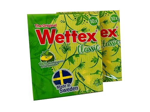 Wettex The Original Dishcloth Swedish superabsorbent Sponge Cloth 10 ct (Pack of 2)