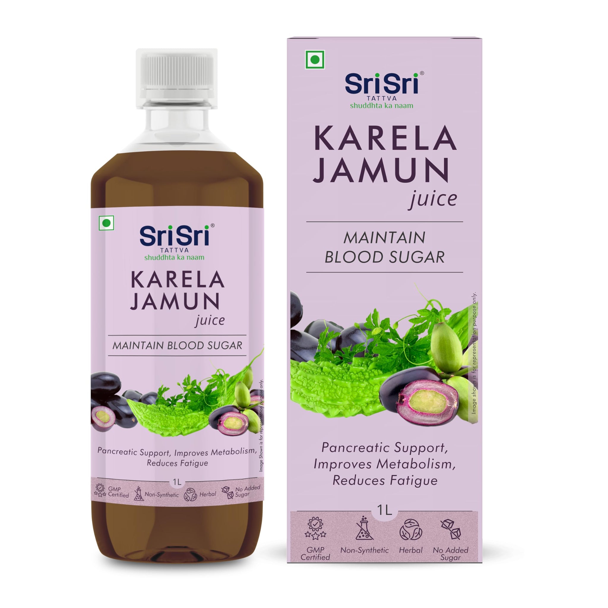 Sri Sri Tattva Karela Jamun Juice -1000 ml Liquid