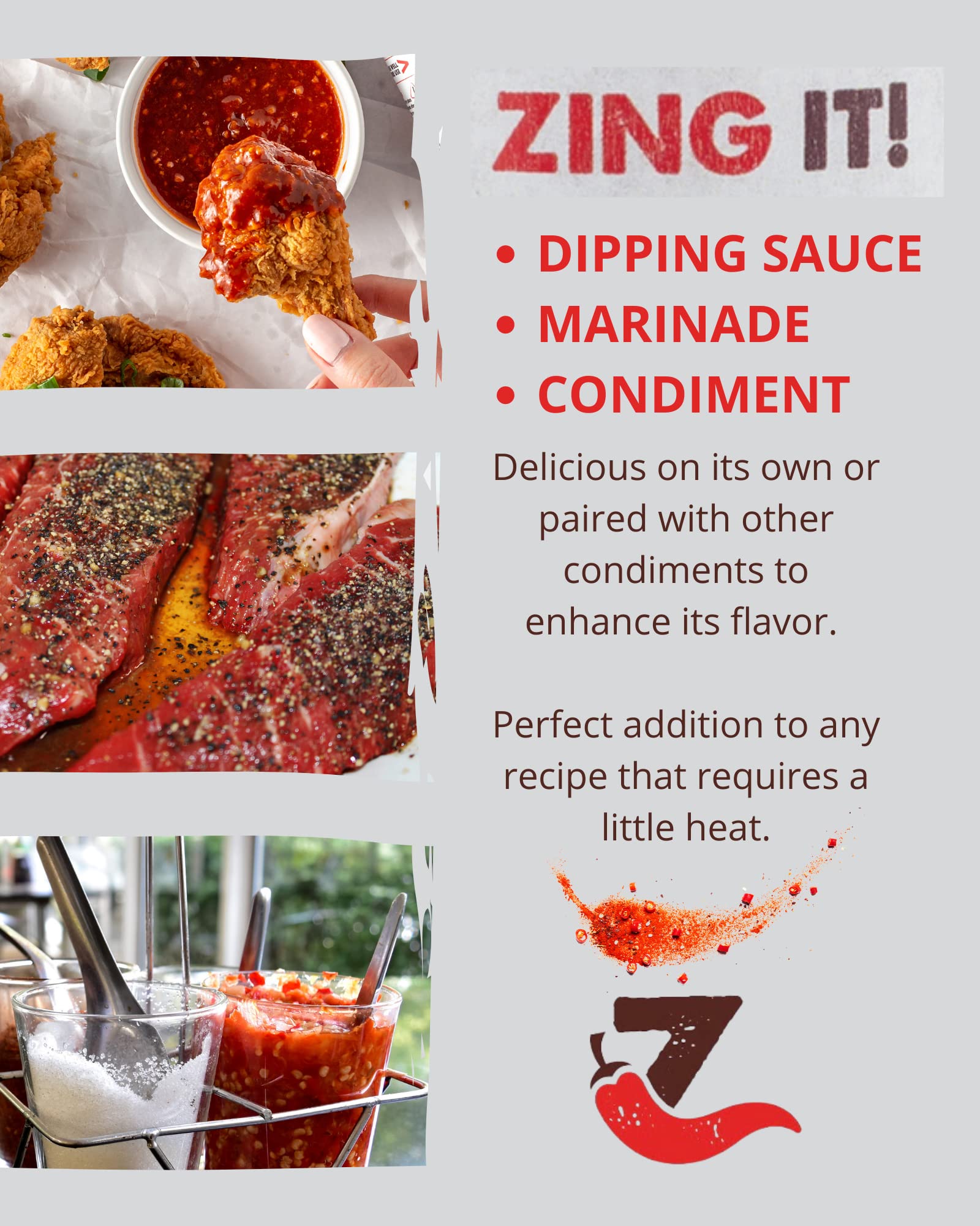 Zing Sambal Oelek Chili Garlic Hot Sauce - Spicy Ginger Garlic Sauce, 5 oz | All Natural, Vegan | Handcrafted Small Batch | For Cooking, Marinade