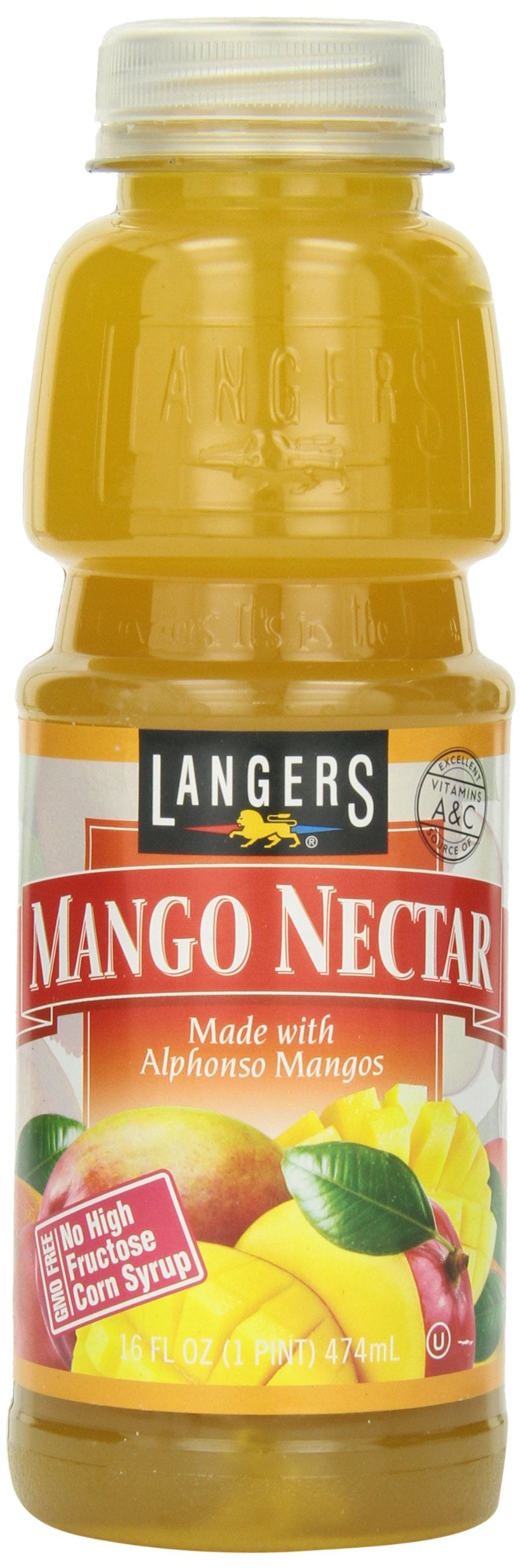 Langers Mango Nectar Juice, 16-Ounces (Pack Of 12)