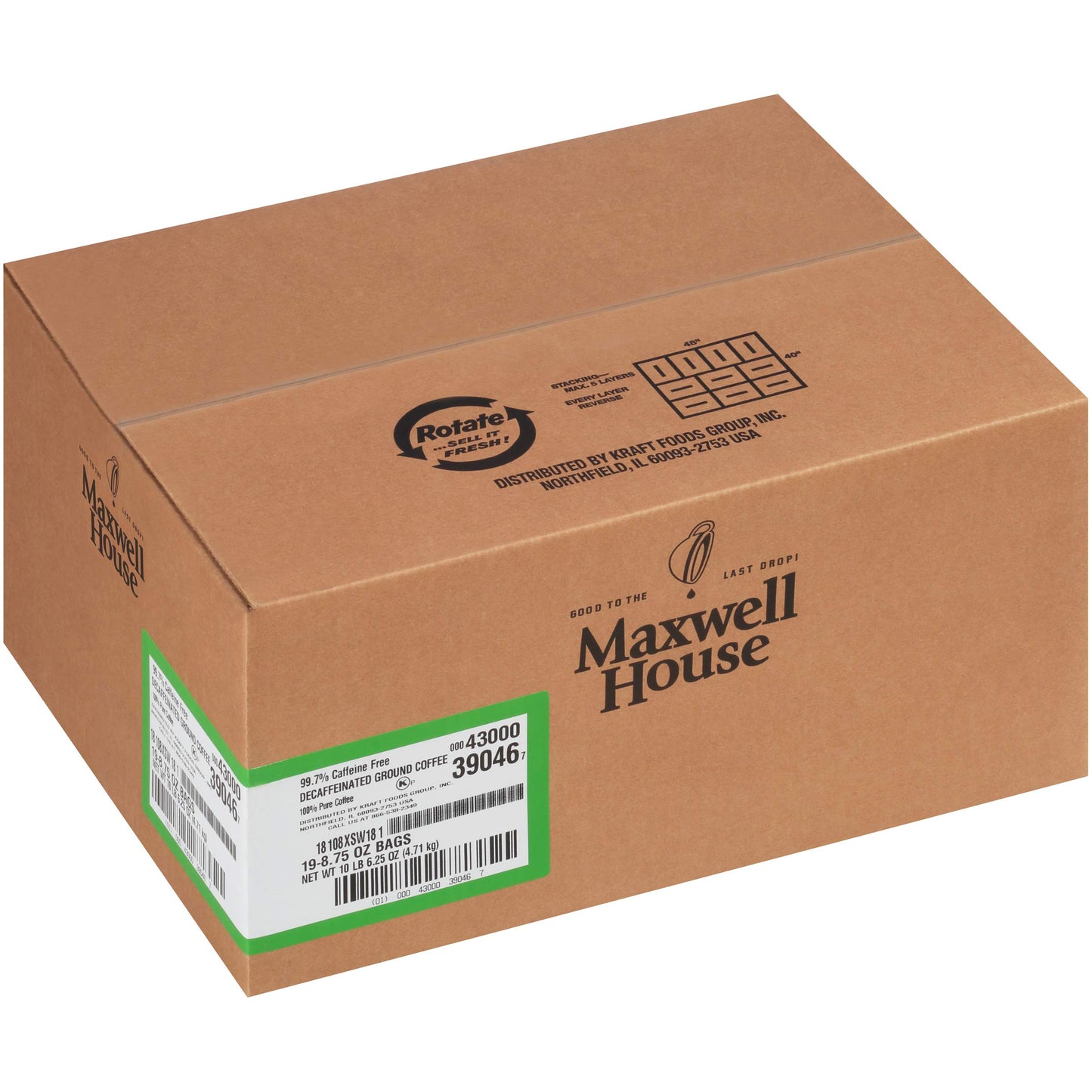 Maxwell House Ground Coffee House Blend (8.75 oz Bags, Pack of 19)
