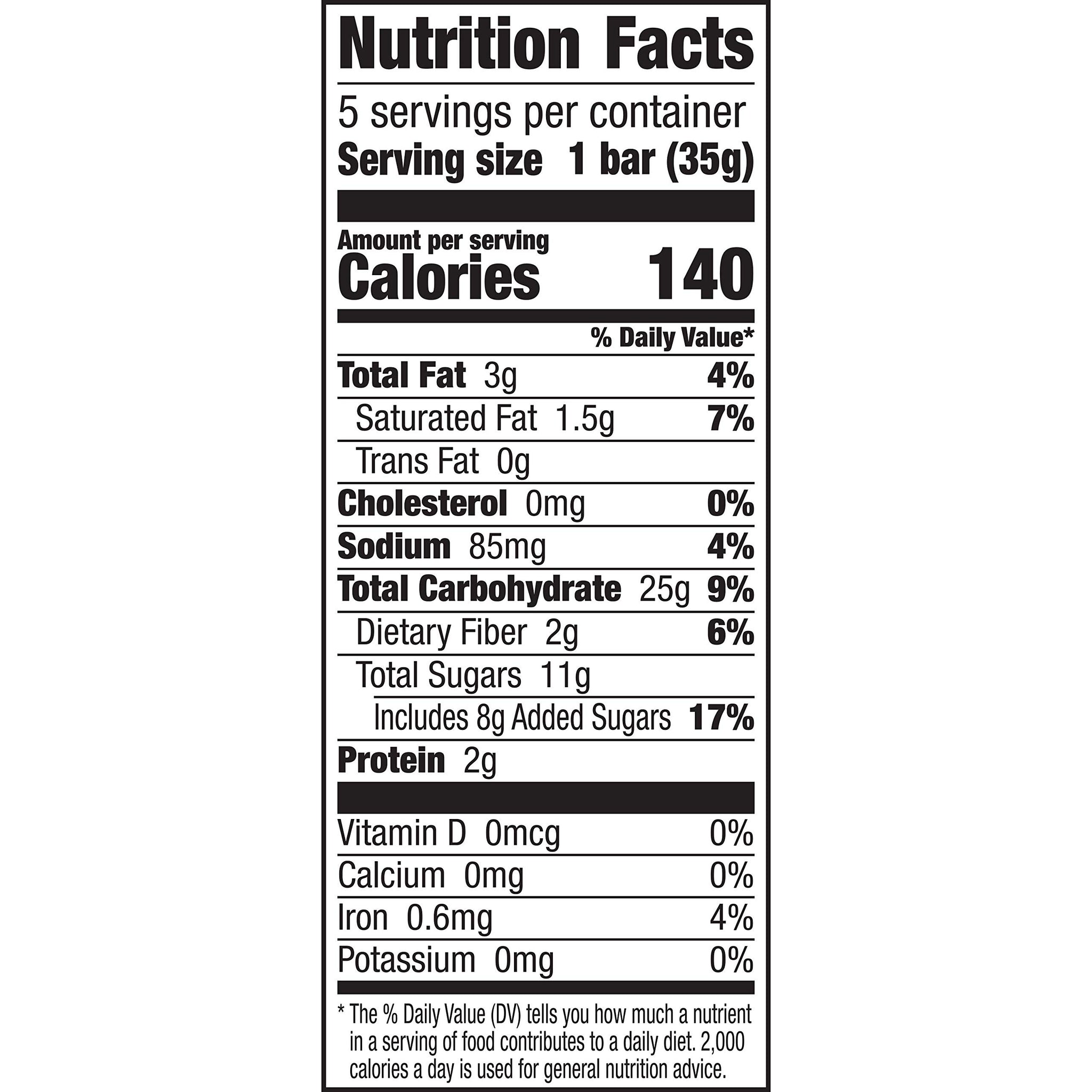 Cascadian Farm, Bar Granola Wild Blueberry Lemon Non-GMO Organic 5 Count, 1.2 Ounce