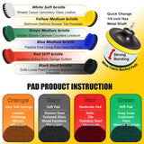 Shieldpro 45 Piece Drill Brush Attachment Set, All Purpose Power Clean Scrubber Brush, Scrub Pads & Sponge with Extend Long Attachment for Bathroom