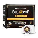 Blu Ore Black Obsidian K Cup Coffee Pods - High Caffeine Vietnamese Robusta Coffee Pods, Compatible with most K-Cup brewers, Bold Chocolate & Cacao
