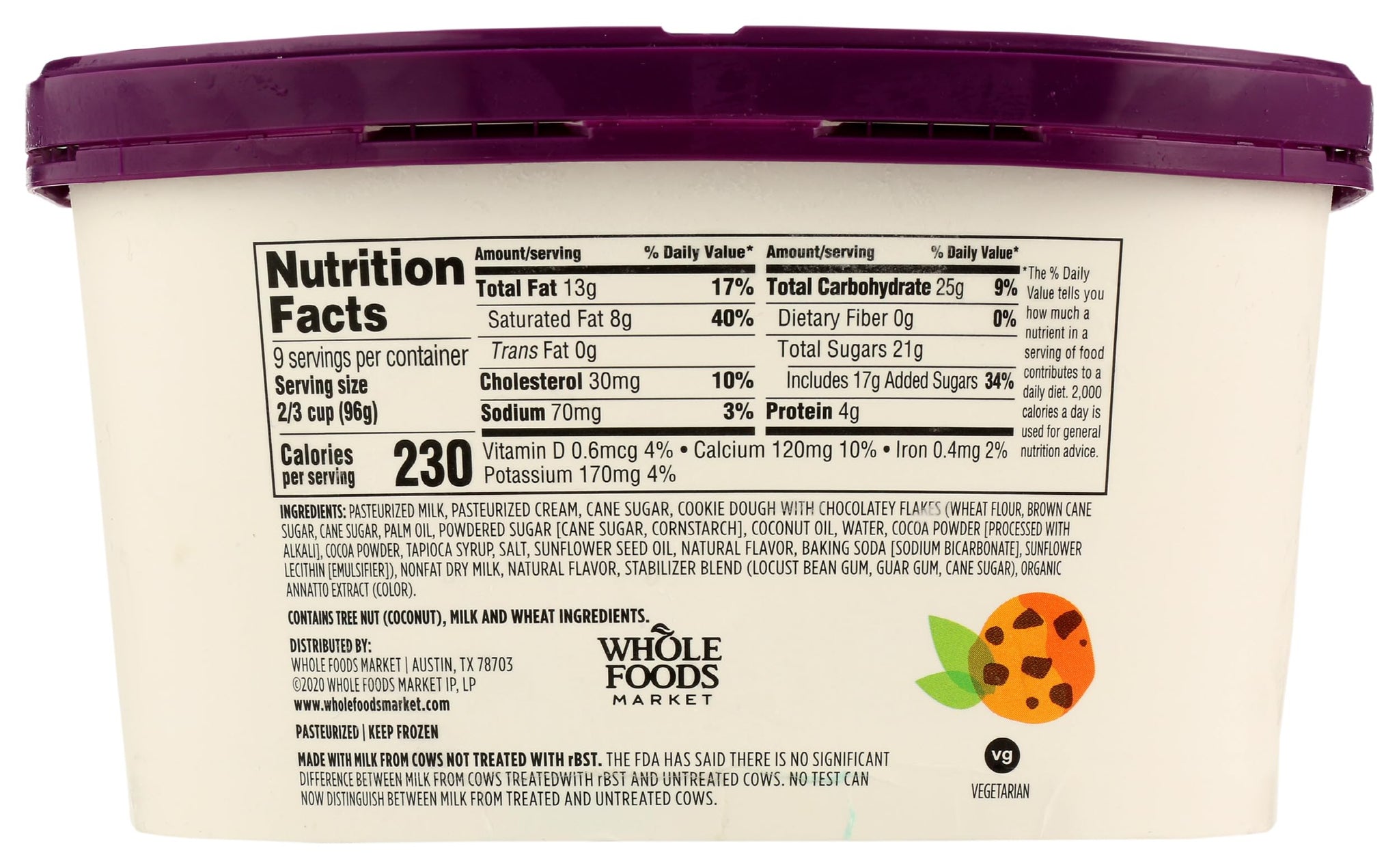 365 by Whole Foods Market, Cookie Dough Ice Cream, 1.5 QT