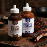 Lillie's Q - Zero Sugar Smoky BBQ (13.8oz) & Zero Sugar Carolina BBQ (13.6oz) Sauce Combo, Low Calorie (2-pack)