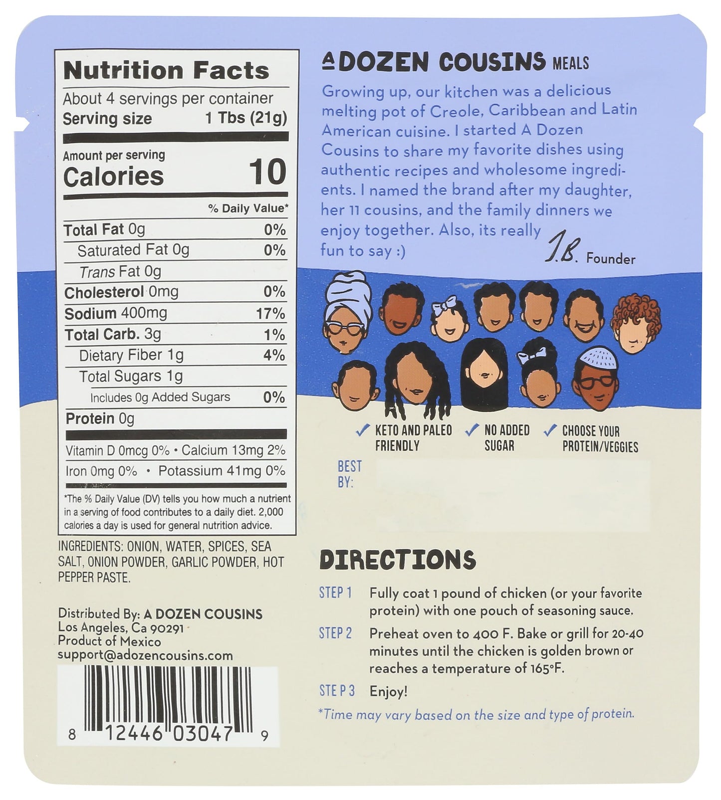 A Dozen Cousins Jamaican Jerk Seasoning Sauce, 3 OZ