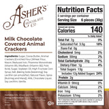 Asher's Chocolates, Gourmet Chocolate Covered Animal Crackers, Small Batches of Kosher Chocolate, Family Owned Since 1892 (6oz, Milk Chocolate)