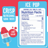 Cove Probiotic Soda, Zero Sugar Better-For-You Alternative - Refreshing, Delicious Probiotic Drink, No Synthetic Colors & Caffeine Free - Ice Pop, 12